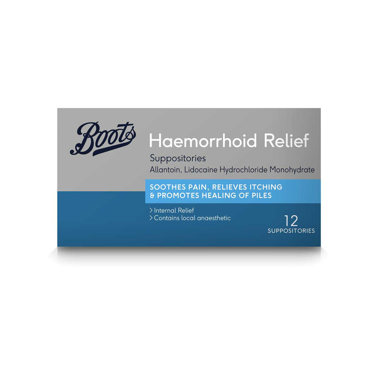 Boots Haemorrhoid Relief Suppositories 12 suppositories, UK version