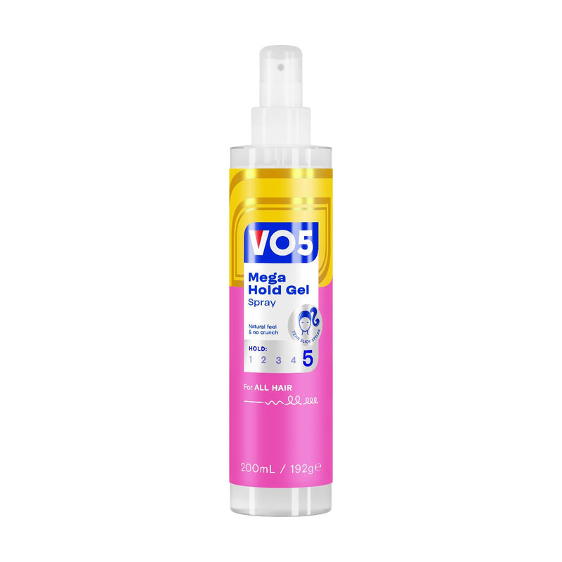 VO5 Mega Hold Frizz Control Gel Spray 200ml, UK version