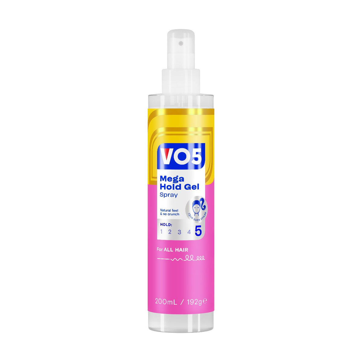 VO5 Mega Hold Frizz Control Gel Spray 200ml, UK version