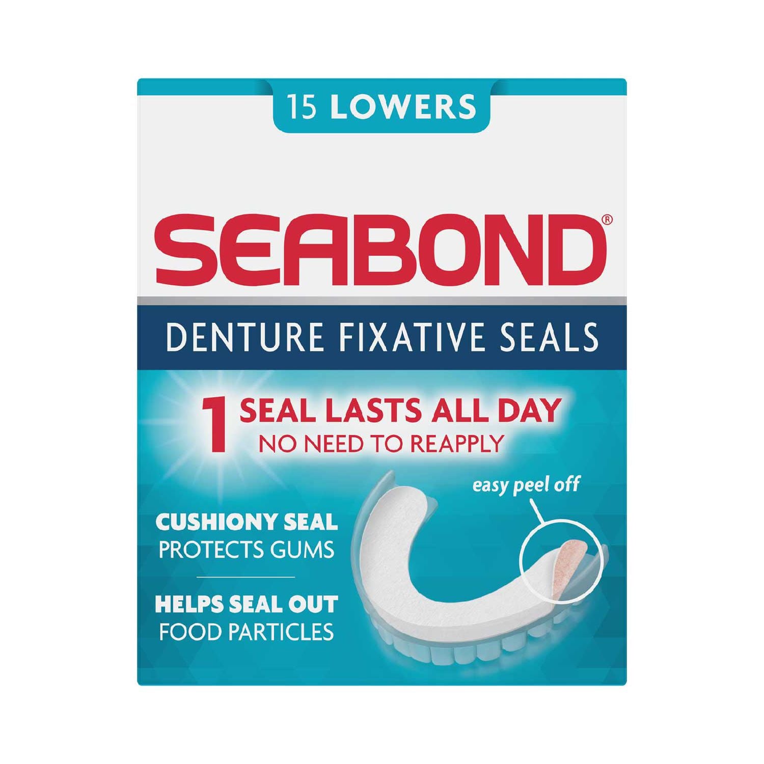 Seabond Original Lowers denture seal 15 pack (British brand)