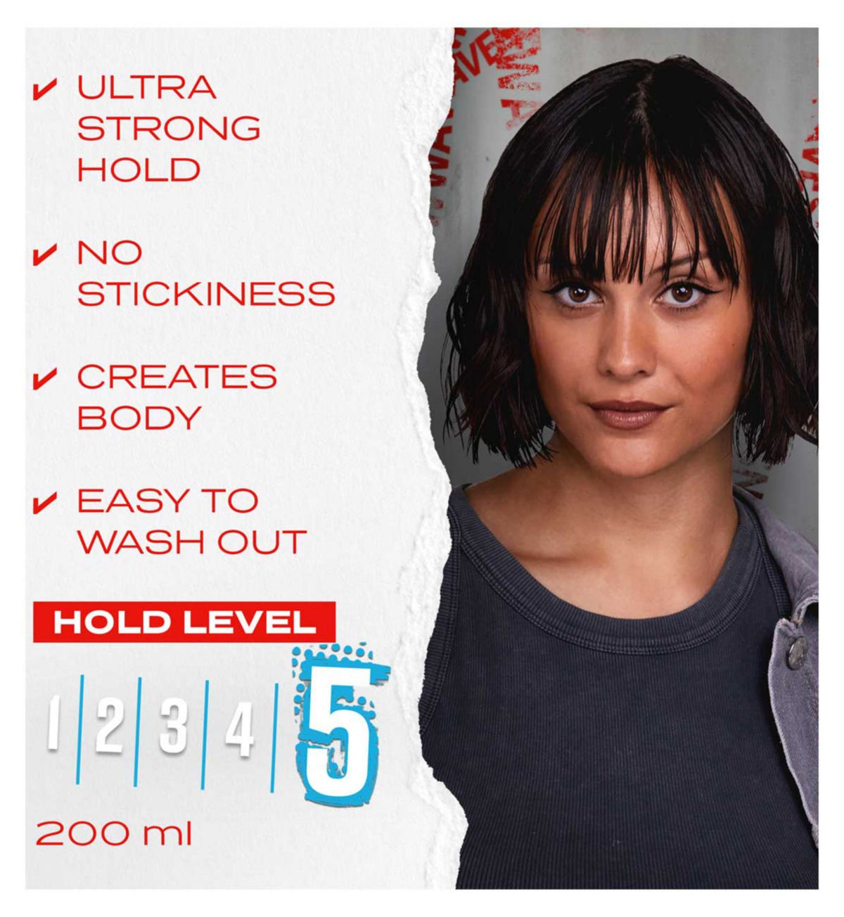 Shockwaves ultra strong power hold hair gel 200ml, UK version