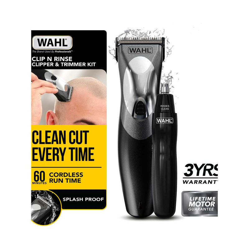 Kit de tondeuse Wahl Clip N Rinse, importé du Royaume-Uni
