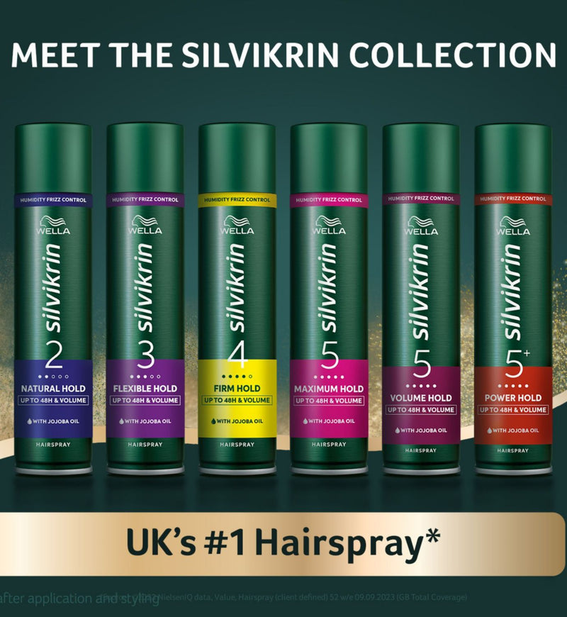Wella Silvikrin laque fixation naturelle 400ml (marque britannique)