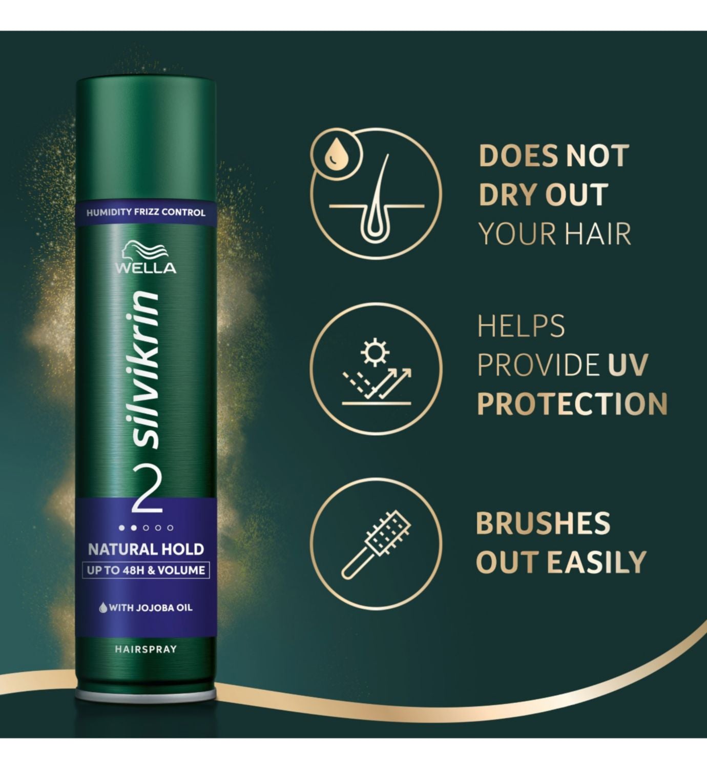 Wella Silvikrin laque fixation naturelle 400ml (marque britannique)