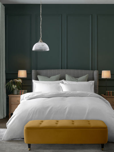 Next White 400 Thread Count Egyptian Cotton Sateen Duvet Cover and Pillowcase Set- Buy online at McGrocer