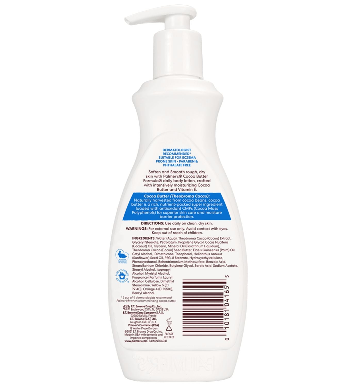 Palmer's body lotion Daily Skin Therapy 400ml, imported from the UK
