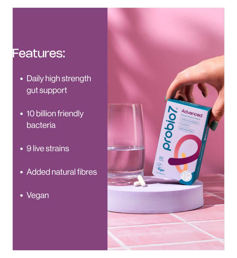 Probio7 Advanced probiotic supplement 30 capsules (British brand)
