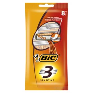 BiC 3 Sensitive Einwegrasierer, 8er-Packung – Britisches Produkt