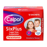 Calpol SixPlus Sugar Free Suspension Strawberry Flavour 6+ Years 12x5ml sachets GOODS Boots   