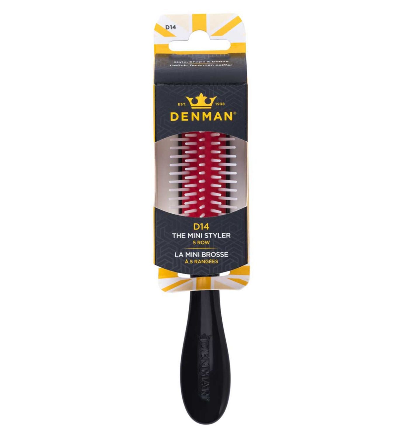 Denman Mini Curl Definer Bürste, 5 Reihen – Britisches Produkt