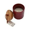 Small Embossed Ceramic Christmas Spice Candle
