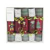 Mini Christmas Crackers with Nutcracker Design, Hats, and Jokes, Pack of 10