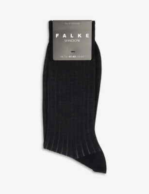 Falke shadow striped cotton-blend socks, imported from the UK