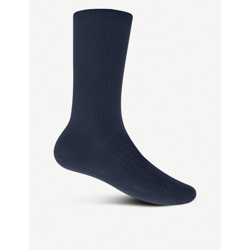 Pantherella short ribbed cotton socks (British brand)