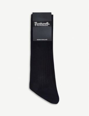 Pantherella short ribbed cotton socks (British brand)