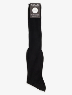 selfridges Pantherella Cotton Ribbed Knee-High Socks- Buy online at McGrocer