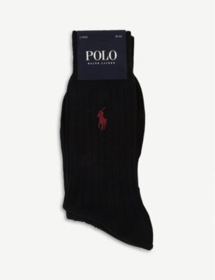 Polo Ralph Lauren Egyptian cotton-blend socks pack of two, UK version