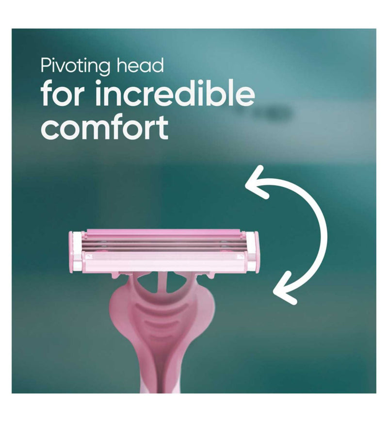 Gillette Venus Simply Venus 3 blade disposable razors 4 pack, imported from the UK