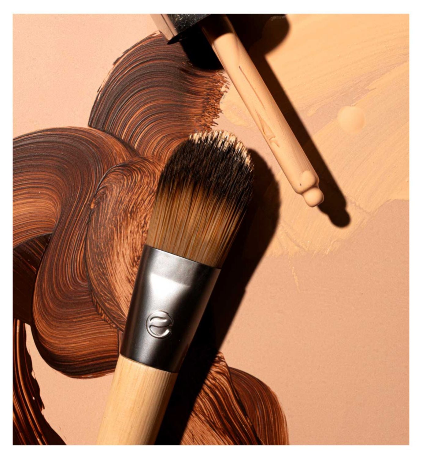 EcoTools Bamboo Foundation Makeup Brush synthetic bristles - British product