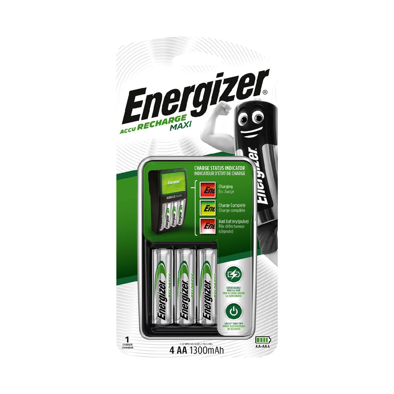 شاحن بطاريات Energizer Maxi لـ AA AAA 9V (علامة تجارية بريطانية)