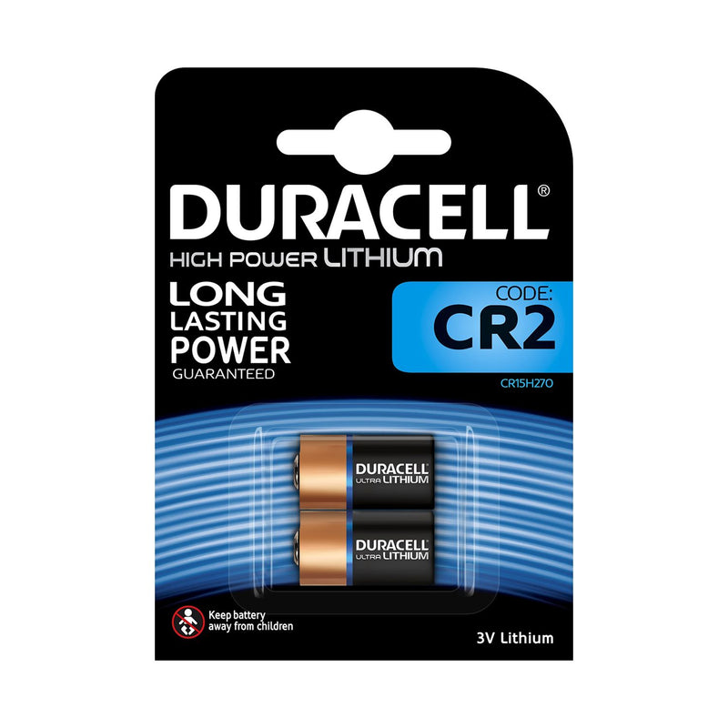 عبوة من 2 بطاريات ليثيوم Duracell CR2 - منتج بريطاني