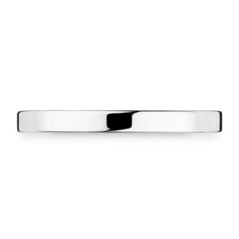 Platinum flat court wedding ring 2mm width - British product