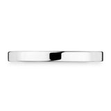 Platinum flat court wedding ring 2mm width - British product
