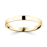 Costco 18ct yellow gold classic flat court wedding ring 2.5mm - British product