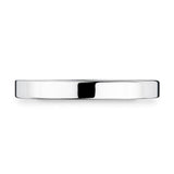 Classic flat court wedding ring 18ct white gold 2.5mm (British brand)