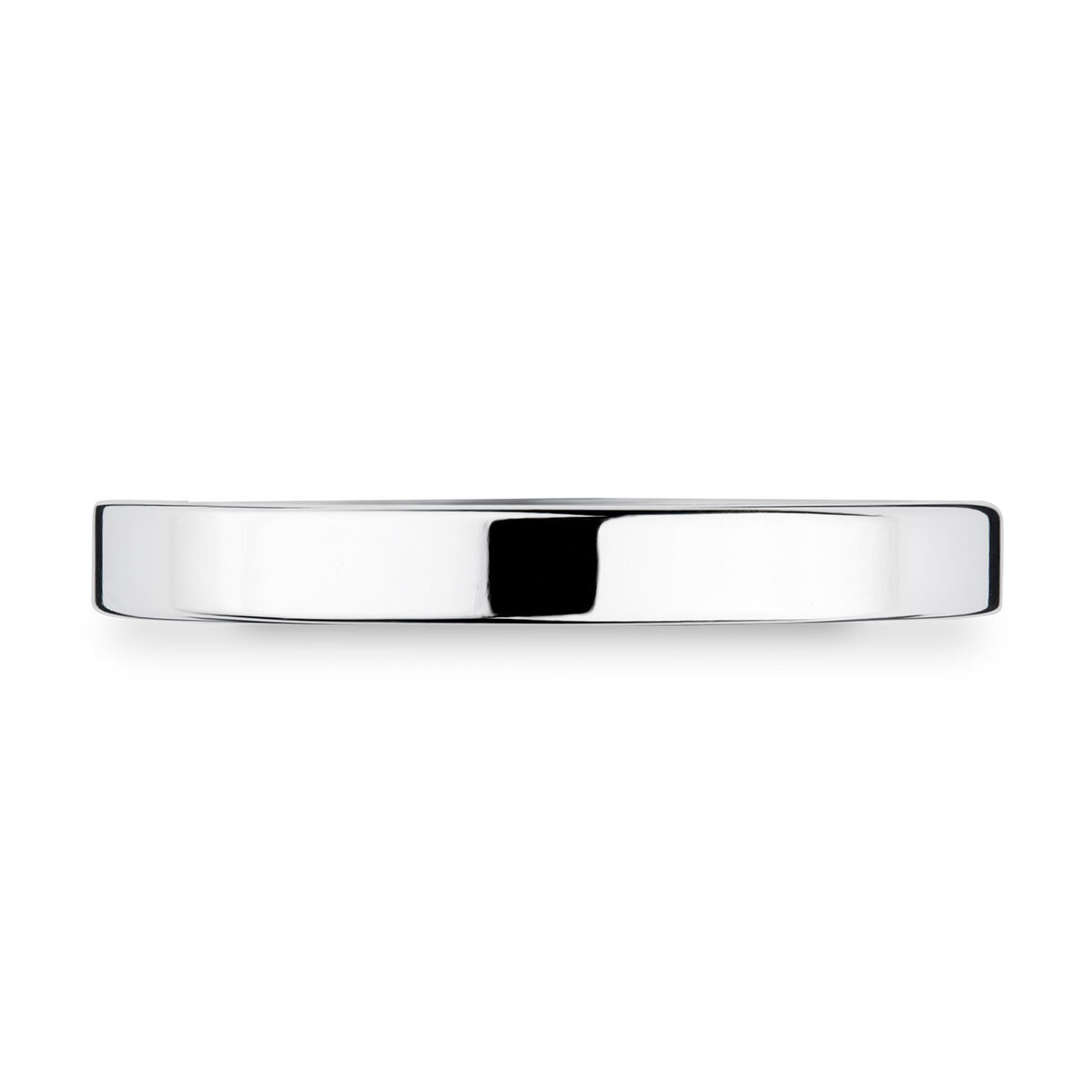 Classic flat court wedding ring 18ct white gold 2.5mm (British brand)