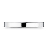 Platinum classic flat court wedding ring 2.5mm (British brand)