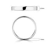 Costco 18ct white gold flat court wedding ring 3.0mm, UK version