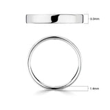 Costco 18ct white gold flat court wedding ring 3.0mm, UK version