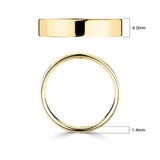 Costco classic flat court wedding ring 4.0mm 18ct yellow gold, UK version