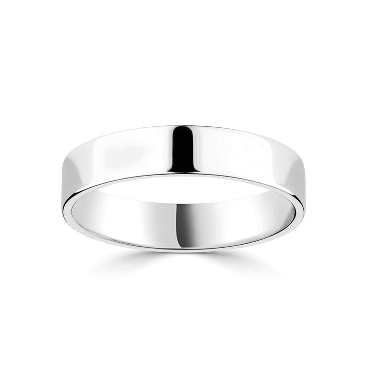 Costco 18ct white gold wedding ring flat court 4mm, UK version