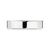 Platinum flat court wedding ring 4.0mm (British brand)