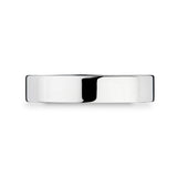 Platinum flat court wedding ring 4.0mm (British brand)