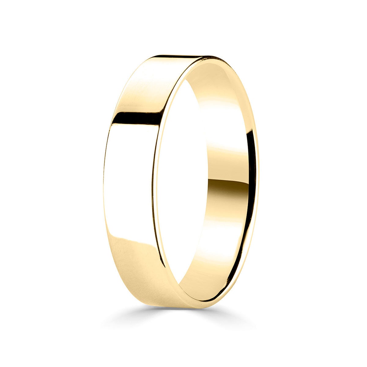Costco 18ct yellow gold flat court wedding ring 5.0mm (British brand)