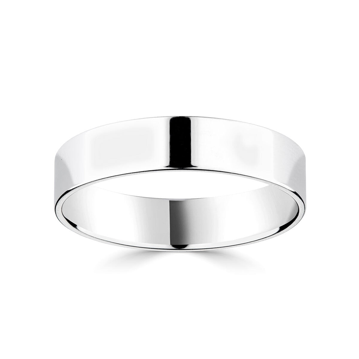 Costco 18ct white gold flat court wedding ring 5.0mm - British product