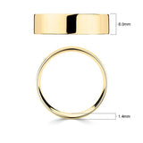 Costco 18ct yellow gold flat court wedding ring 6mm, UK version