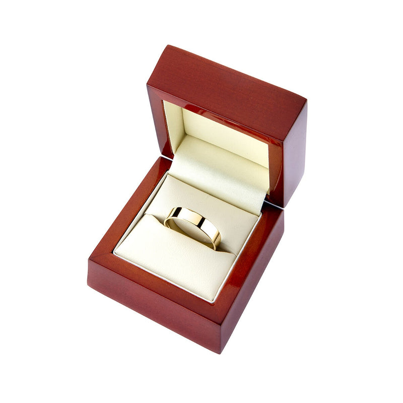 Costco 18ct yellow gold flat court wedding ring 6mm, UK version