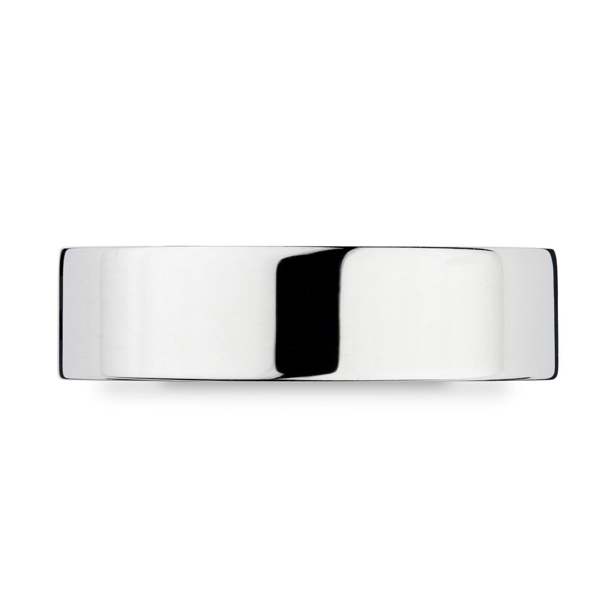 18ct white gold flat court wedding ring 6.0mm, UK version