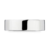 18ct white gold flat court wedding ring 6.0mm, UK version