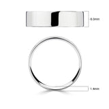 Costco Classic Flat Court Platinum wedding ring 6mm, imported from the UK