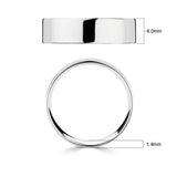 Costco Classic Flat Court Platinum wedding ring 6mm, imported from the UK