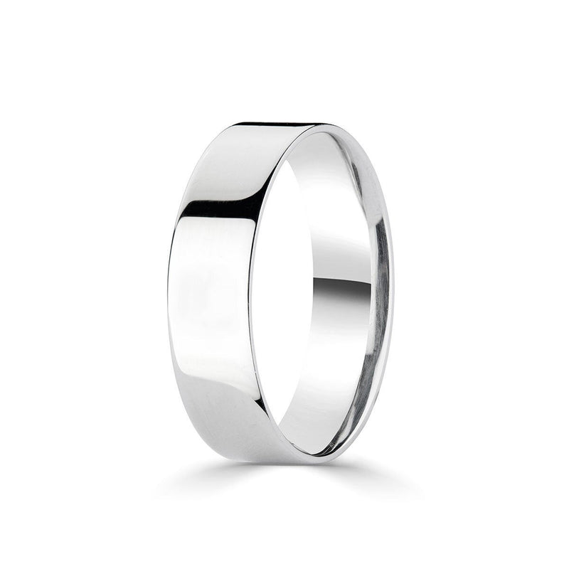 Costco Classic Flat Court Platinum wedding ring 6mm, imported from the UK