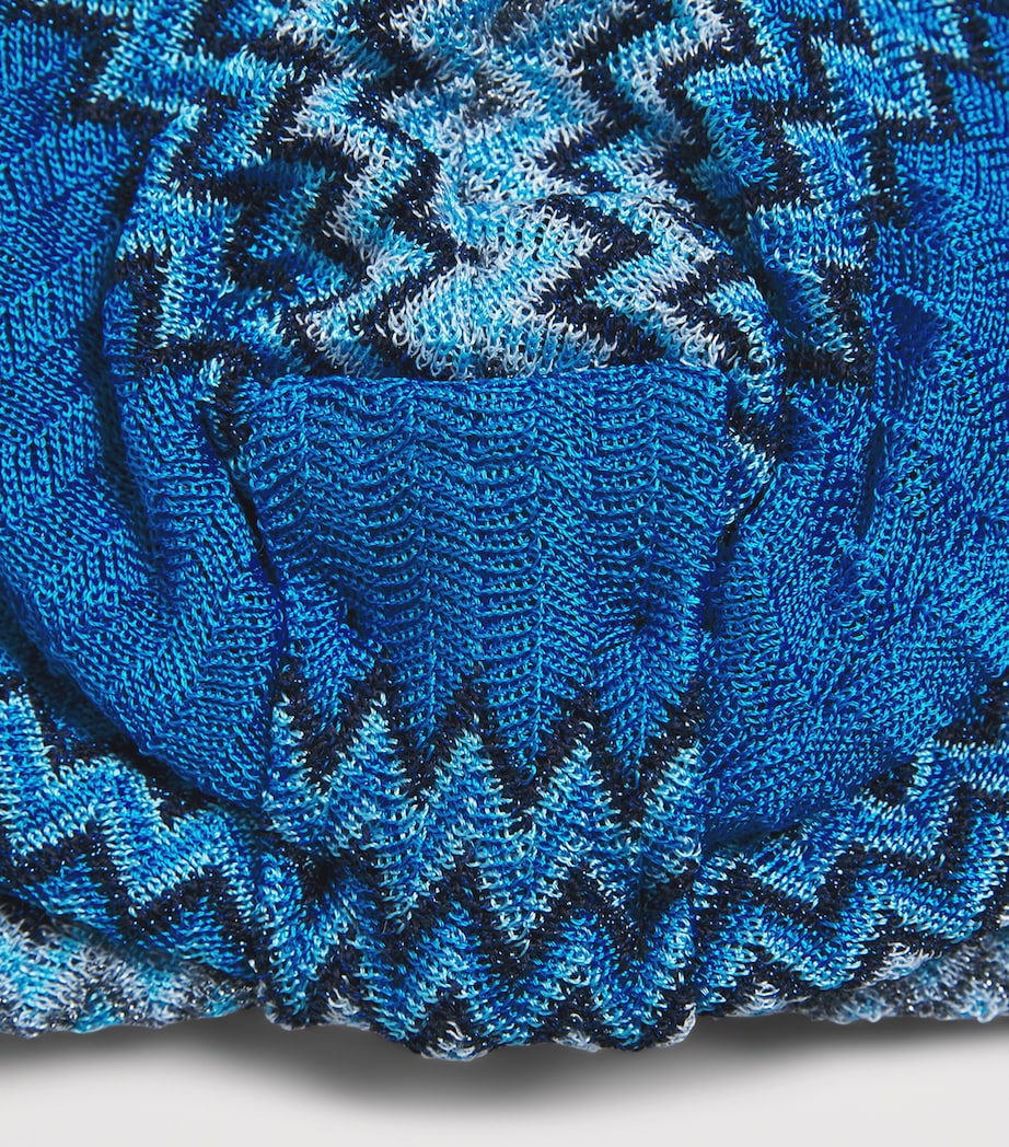 Missoni zigzag knot-front turban, imported from the UK