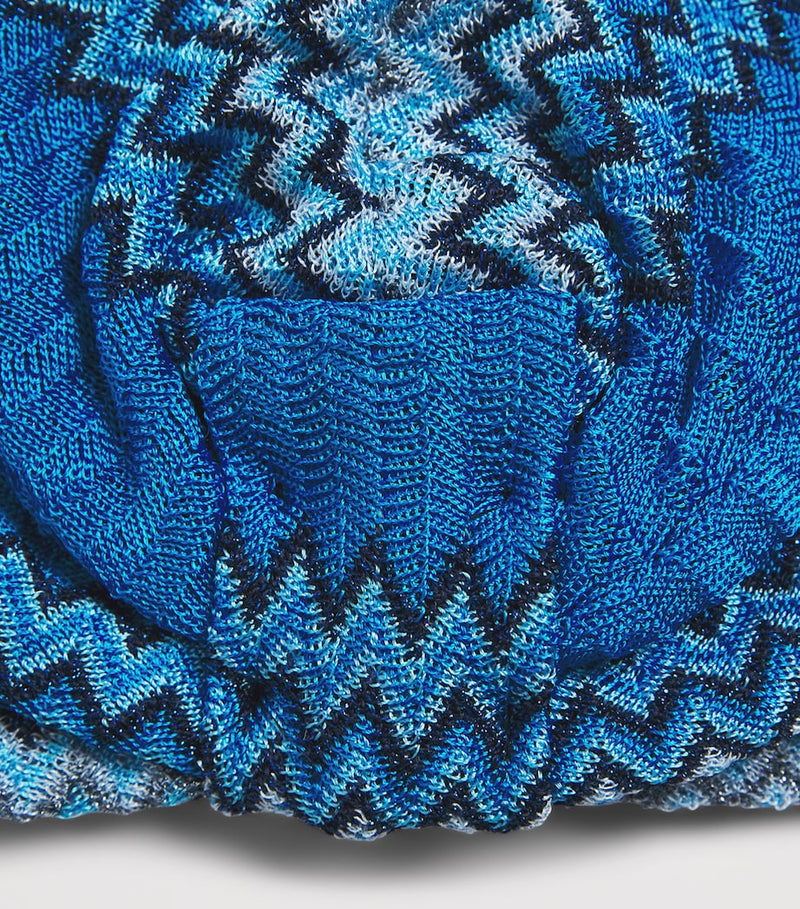 Missoni zigzag knot-front turban, imported from the UK