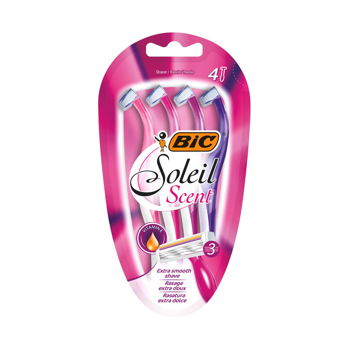 BIC Soleil Scent Women's Disposable Razors 4 Pack - British product