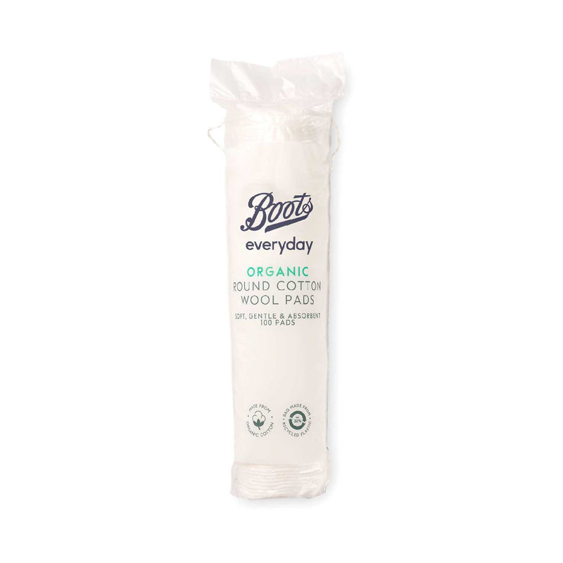 Boots Organic Round Cotton Wool Pads 100 pads - British product